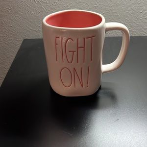 Rae Dunn Fight On Mug for Breast Cancer Awareness